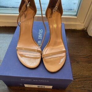 Stuart Weitzman Nude Strappy Heels